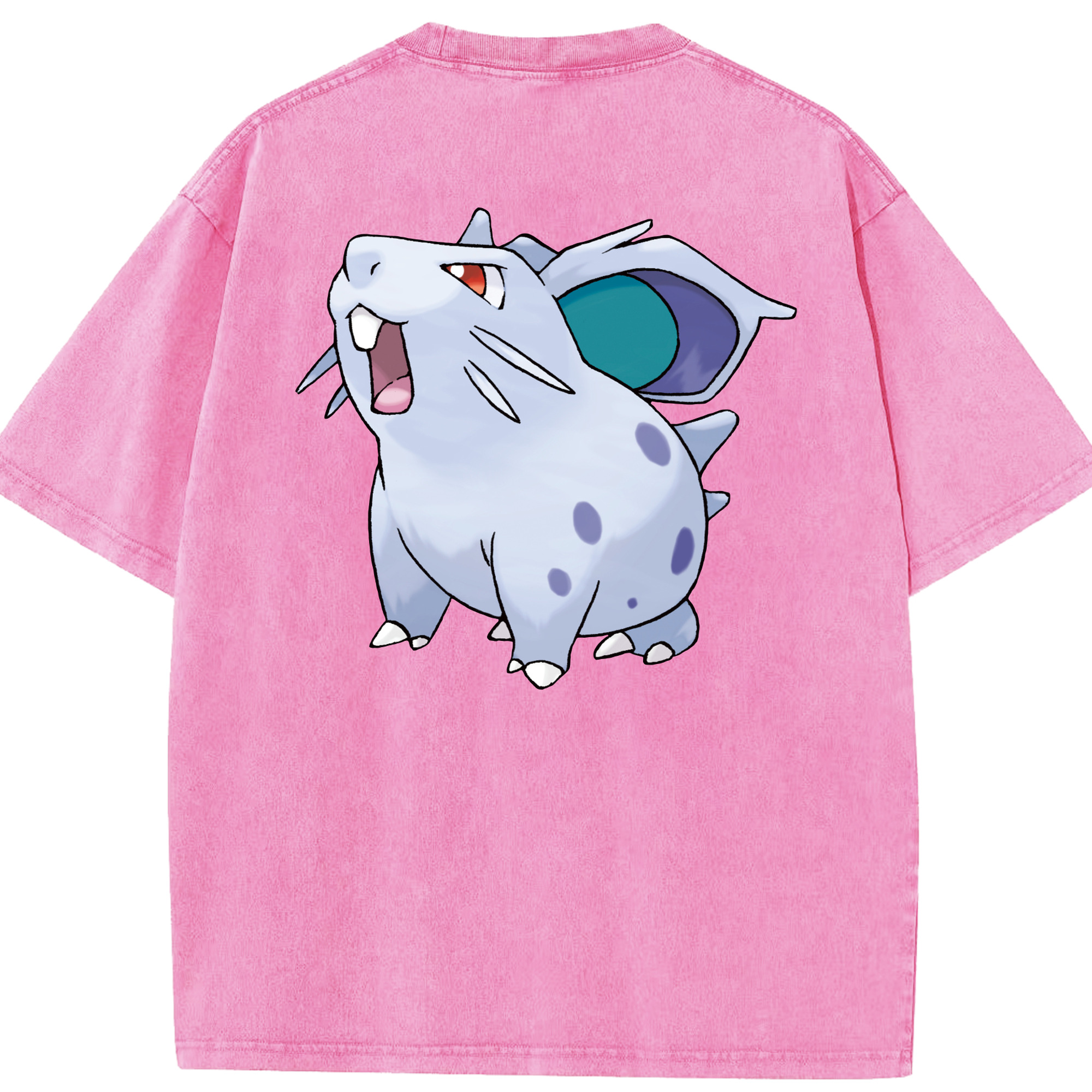 （画像用） ポケットモンスター Pokémon 綿100% ヴィンテージ風 半袖Tシャツ（背面プリント）